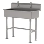 Advance Tabco FS-FM-40EF 40" Freestanding Multi-Station Hand Sink with e-Faucet - 14 gauge 1 image