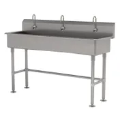 Advance Tabco FS-FM-60EF 60" Freestanding Multi-Station Hand Sink with e-Faucet - 14 gauge 1 image