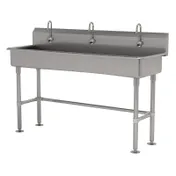 Advance Tabco FS-FM-60EFADA 60" Freestanding Multi-Station Hand Sink with e-Faucet - 14 gauge 1 image