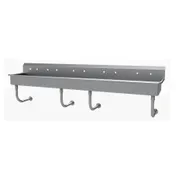 Advance Tabco FS-WM-100-ADA 100" Wall Mounted Multi-Station Hand Sink without Faucet - 14 gauge 1 image