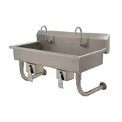 Advance Tabco FS-WM-40KV 40" Wall Mounted Multi-Station Hand Sink without Faucet-Knee Valves/14 g 1 image