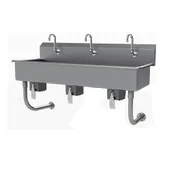 Advance Tabco FS-WM-60KV 60" Wall Mounted Multi-Station Hand Sink without Faucet-Knee Valves/14 g 1 image