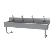 Advance Tabco FS-WM-80EF 80" Wall Mounted Multi-Station Hand Sink with e-Faucet - 14 gauge 1 image