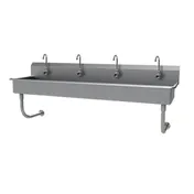 Advance Tabco FS-WM-80EFADA 80" Wall Mounted Multi-Station Hand Sink with e-Faucet - 14 gauge 1 image