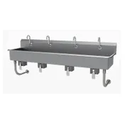 Advance Tabco FS-WM-80KV 80" Wall Mounted Multi-Station Hand Sink without Faucet-Knee Valves/14 g 1 image