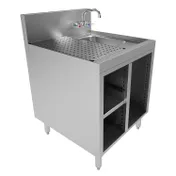 Advance Tabco PRSCS-25-24 Prestige Underbar Drainboard Cabinet with Sink 1 image