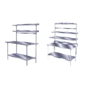 Advance Tabco SWT-132, 132" Stainless Steel Table Mounted Pot Rack / Utensil Rack w/ 18 Hooks, Semi-Circular 1 image