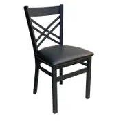 AAA Furniture Wholesale 310 BVS Indoor Side Chair with Upholstered Seat, Black 1 image