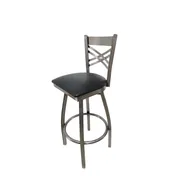 AAA Furniture Wholesale 310BS/CC - Swivel Bar Stool, Crisscross Metal Back, Upholster Seat, 5 Vinyl, Armless 1 image
