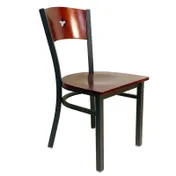 AAA Furniture Wholesale 315/STAR WS Indoor Side Chair with Wood Back, Black 1 image