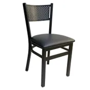 AAA Furniture Wholesale 317 BVS-BLK Indoor Side Chair with Upholstered Seat, Black 1 image
