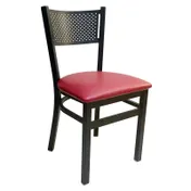 AAA Furniture Wholesale 317 GR4-BLK Indoor Side Chair with Upholstered Seat, Black 1 image
