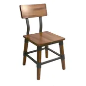 AAA Furniture Wholesale 321/AW Indoor Side Chair with Wooden Back & Seat 1 image
