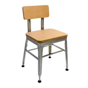 AAA Furniture Wholesale 323/GAL Indoor Side Chair with Wooden Back & Seat 1 image