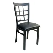 AAA Furniture Wholesale 328 BVS Indoor Side Chair with Upholstered Seat, Black 1 image