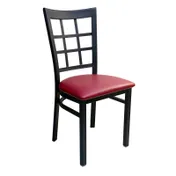 AAA Furniture Wholesale 328 GR4 Indoor Side Chair with Upholstered Seat, Black 1 image