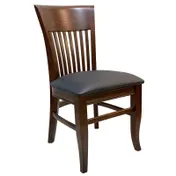 AAA Furniture Wholesale 537 GR4 Indoor Side Chair with 7-Slat Back and Upholstered Seat 1 image