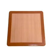 AAA Furniture Wholesale RNOT2424 Square Resin Table Top, 24" x 24", Dual Color, Natural Finish Inlay, Oak Finish Edge 1 image
