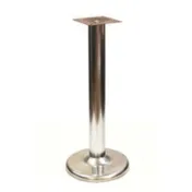 AAA Furniture Wholesale TSR12BH Bar Height Chrome Table Base, 12" Bolt-Down Base, Stainless Steel, 3" Column 1 image