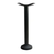 AAA Furniture Wholesale TSRB08BH Bar Height Metal Table Base, 8" Ground Mount, Black Matte Finish, 3" Column, Bolt-Down 1 image