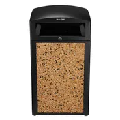 Alpine Industries ALP471-40-STO Trash Can, 40-Gal 21"x21"x41" Frame, Stone, Locking Lid - 1/Each 1 image