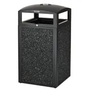 Alpine Industries ALP472-40-GRYS 40-Gal Trash Can, 21"x21"x41" Steel Frame, Panels, Ashtray, Legs 1 image