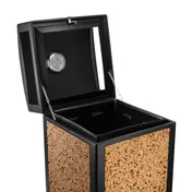 Alpine Industries ALP472-40-STO 40-Gal Trash Can 21"x21"x41" Ashtray, Leak-Proof Liner - 1/Each 1 image
