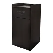 Alpine Industries ALP476-BLK 40 Gallon Black Wood Receptacle Enclosure with Drop Hole and Tray Shelf 1 image