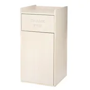Alpine Industries ALP476-WHI 40 Gallon White Wood Receptacle Enclosure with Drop Hole and Tray Shelf 1 image