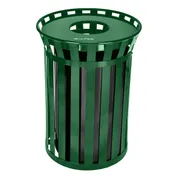 Alpine Industries ALP479-38-GRN Metal Trash Can, 38-Gallon, 36" H x 26" D, Green Steel, No Lid 1 image