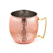 American Metalcraft CM96H Moscow Mule Mug, 96 oz, Hammered Copper, 6" Dia x 6-5/8" H, 8" W Handle 1 image