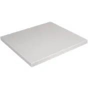 ATS ATR3636-PW Square Resin Table Top, 36x36, Pure White, 3/4 Core, 2 Drop Edge 1 image