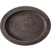 ATS UOS7 Wood Underliner, 8-3/4" Oval, Hand Wash Only, Walnut Stain, Wood, Fits HM16OS - 1/Case 1 image