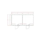 American Panel 10X20-O Outdoor Walk-In Cooler/Freezer Combo, Remote, 10'/10' Split, Floorless Cooler 1 image
