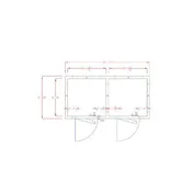American Panel 6X12-O Outdoor Walk-In Cooler/Freezer Combo, Remote, 6'/6' Split, Floorless Cooler 1 image