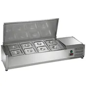 Arctic Air ACP48 48" Refrigerated Countertop Condiment Prep Station, 8 Pan Capacity 1 image