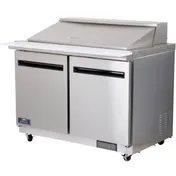 Arctic Air AMT48R 48" Two Section Mega Top Sandwich & Salad Prep Table w/ 2 Doors, 18 Pans 1 image