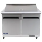 Arctic Air AMT48R 48" Two Section Mega Top Sandwich & Salad Prep Table w/ 2 Doors, 18 Pans 2 image