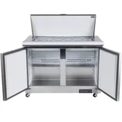 Arctic Air AMT48R 48" Two Section Mega Top Sandwich & Salad Prep Table w/ 2 Doors, 18 Pans 3 image