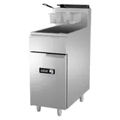 Asber AEF-50-S 16" Floor Model Gas Fryer, 50 lbs Capacity, 3 x 38,000 BTU Burners 1 image