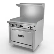 Asber AER-G36-36-H 36" Gas Restaurant Range w/ 36" Full Griddle, (1) Standard Oven, 102.000 BTU 1 image