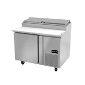 Asber APTP-46 46" 1-Section Refrigerated Pizza Prep Table w/ 1 Door, (6) 1/3 Size Pans 1 image