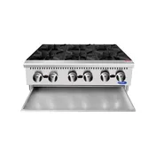 Atosa USA ACHP-6 36" Countertop Gas Hotplate w/ (6) Burners, Manual Controls, 192.000 BTU 3 image