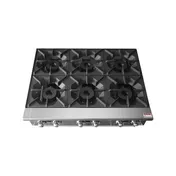Atosa USA ACHP-6 36" Countertop Gas Hotplate w/ (6) Burners, Manual Controls, 192.000 BTU 5 image