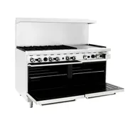 Atosa USA AGR-6B24GR-NG 60" Gas Restaurant Range w/ (6) Open Burners, 24" Griddle, 294.000 BTU 2 image