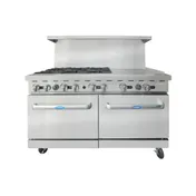 Atosa USA AGR-6B24GR-NG 60" Gas Restaurant Range w/ (6) Open Burners, 24" Griddle, 294.000 BTU 3 image
