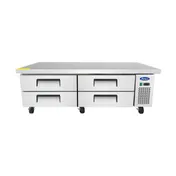 Atosa USA MGF8453GR 72" 4 Drawers Refrigerated Chef Base, Includes (8) 12 x 20 pans, 12 cu. ft. 1 image
