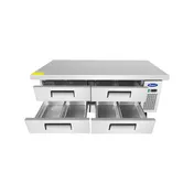 Atosa USA MGF8453GR 72" 4 Drawers Refrigerated Chef Base, Includes (8) 12 x 20 pans, 12 cu. ft. 4 image