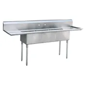 Atosa USA MRSB-3-D Three Compartment Sink, 120"W X 30"D X 44-1/2"H 1 image