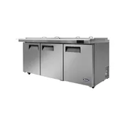 Atosa USA MSF8308GR-NTCV 72" 3-Section Mega Top Sandwich Prep Table, 30 Pans, Stainless Steel 4 image